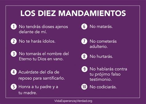 Lista de los Diez Mandamientos (2022)