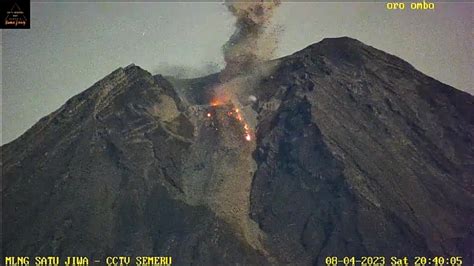 Semeru Volcano - April 8 2023 - Time Lapse X8 - YouTube