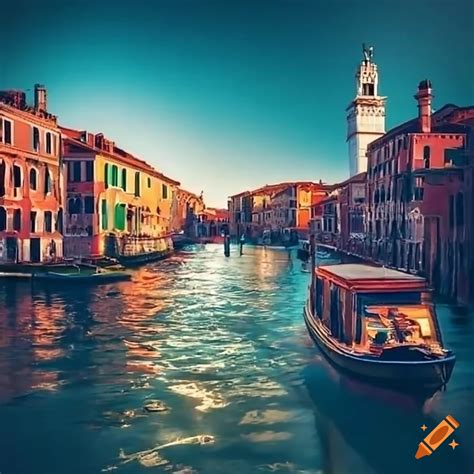 Stunning view of canals in venice on Craiyon