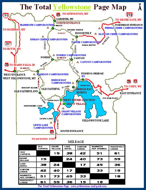 Yellowstone Campground Map | World Map 07