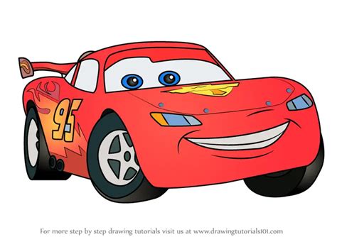 Learn How to Draw Lightning McQueen from Cars (Cars) Step by Step : Drawing Tutorials