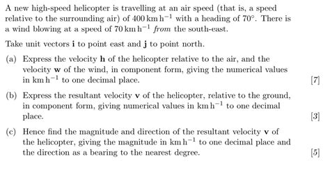 Solved A new high-speed helicopter is travelling at an air | Chegg.com