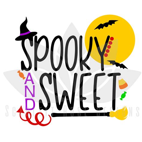 Halloween SVG, Spooky and Sweet Halloween cut files - Scarlett Rose Designs