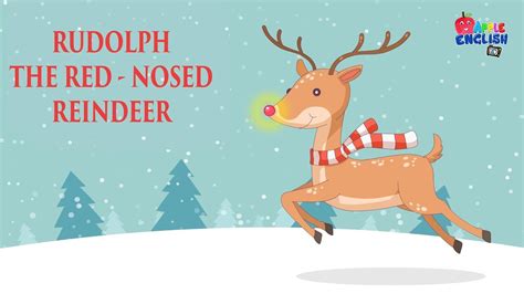 Rudolph The Red Nosed Reindeer (Lyrics) | Christmas Songs for Kids | Apple English TV - YouTube