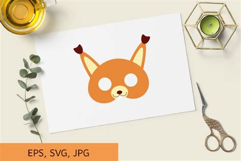 DIY Printable Squirrel Mask, Face Mask SVG, Paper Mask