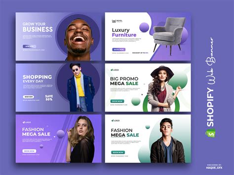 Shopify Banner Templates | Web Banner Templates by Asadul Haque on Dribbble