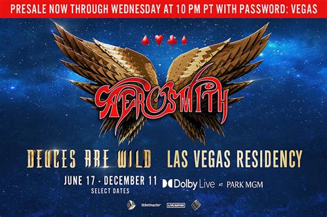 Presale Alert – Aerosmith Deuces are Wild Las Vegas