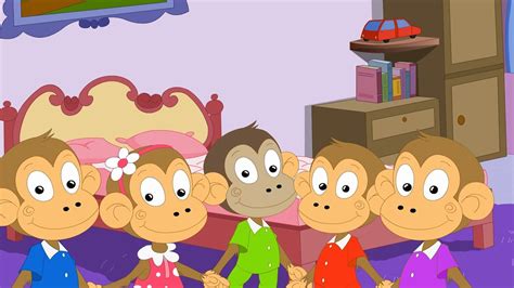 Five Little Monkeys | Nursery Rhyme | Popular Nursery Rhymes - YouTube