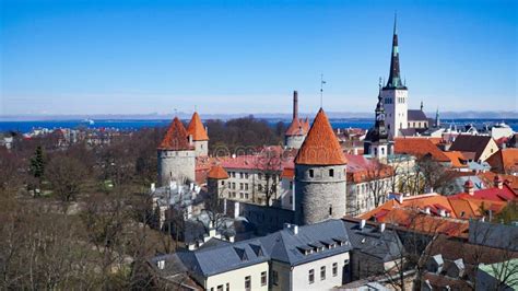 Tallinn Skyline, Estonia. Aerial View of Tallinn. Tallinn Old Town ...