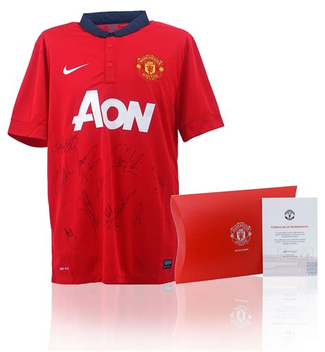 Manchester United Signed Shirt 2013/14 Squad - CharityStars