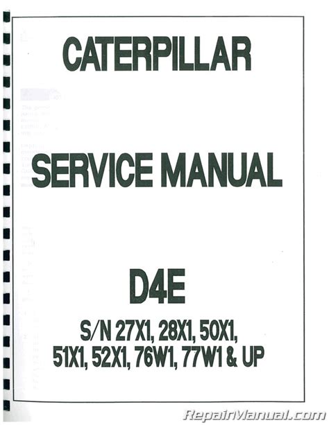 Caterpillar D4E Crawler Chassis Service Manual