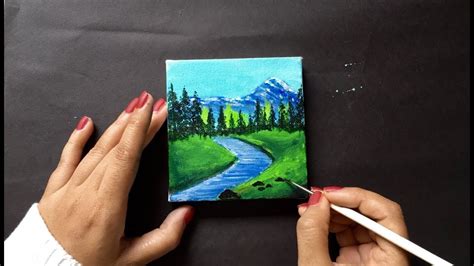 Landscape Mini Canvas Painting Ideas - img-bunchofflowers