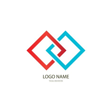 two squares logo 10960089 Vector Art at Vecteezy