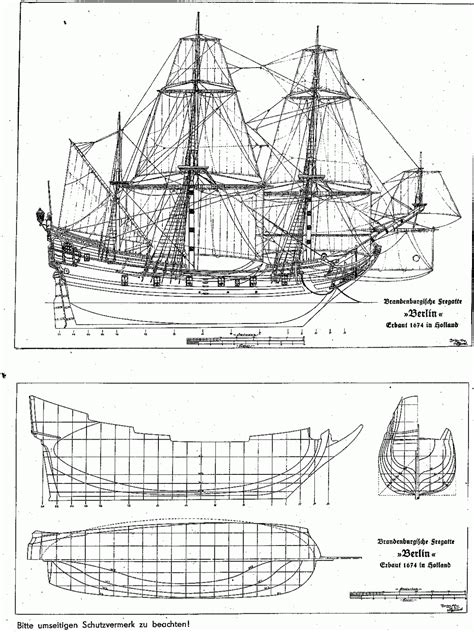 Quinze marins sur le bahut du mort...: Plan Frégate Berlin | Model ...