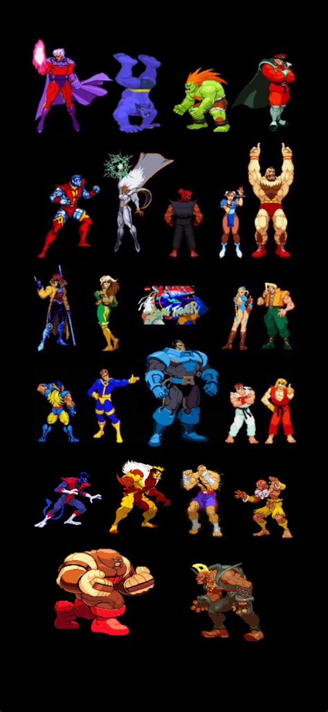 My extended roster for X-men vs Street fighter : r/StreetFighter