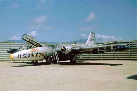 B57 Canberra Aircraft on Airport Tarmac