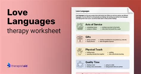 22 Love Languages Worksheet – Englishworksheet.my.id