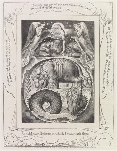 ‘Behemoth and Leviathan’, William Blake, 1825, reprinted 1874 | Tate