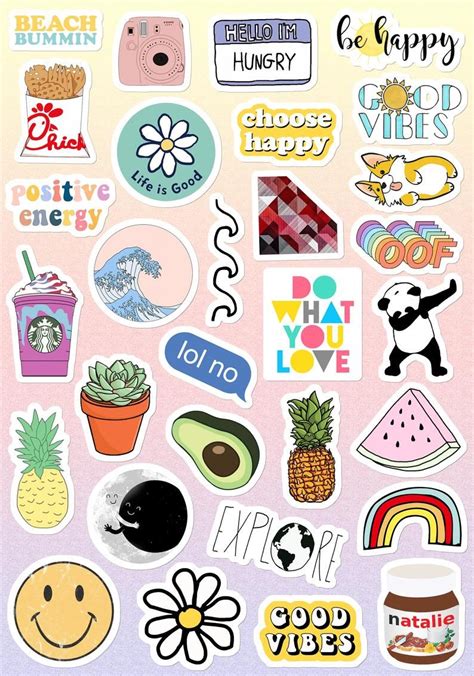 Small & Large Aesthetic Stickers for Phone Case (1*1 Inc) Stickers for Laptop for Bottle (2*2 ...