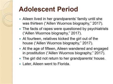 Aileen Wuornos' Background and Crimes - 1118 Words | Presentation Example