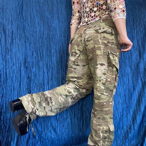 U.S. Army Flame Resistant Camouflage Pants Green... - Depop