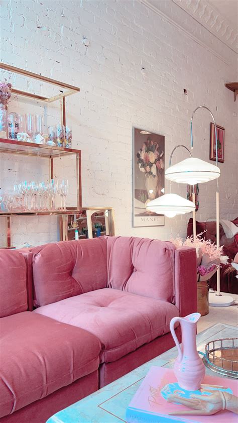 Vintage Modular Pink Velvet Sectional – The Apartment TO