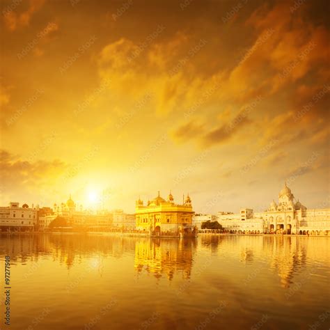 Golden Temple India sunrise Stock Photo | Adobe Stock