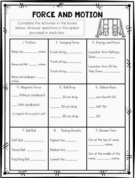 Forces And Motion Worksheet – Englishworksheet.my.id