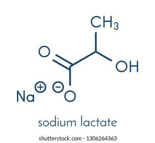 Sodium Lactate Chemical Structure Skeletal Formula Stock Vector ...