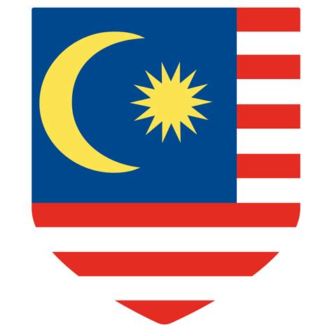 Malaysian flag in design shape. Flag of Malaysia in design shape ...