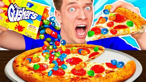 WEIRD Food Combinations People LOVE!!! *PIZZA & SOUR CANDY* Eating ...