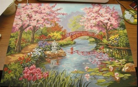 Japanese Garden Paint By Numbers · A Drawing Or Painting · Art and No-Sew on Cut Out + Keep