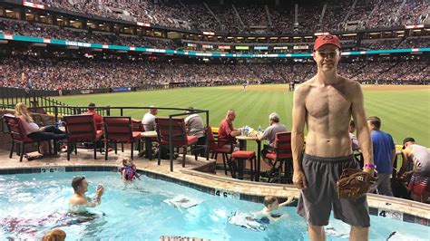 Checking out the swimming pool at Chase Field - YouTube