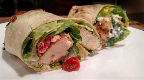 Chicken Caesar Wraps With Pepperoni and Homemade Caesar Dressing