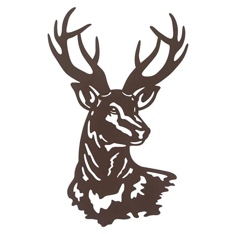 Buy Deer Metal Wall Sculpture,Deer Head Silhouette Wall Decor,Metal Deer Wall Decor,Metal Animal ...