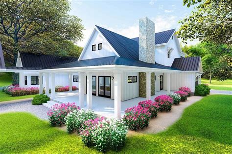 Plan 70603MK: Dreamy Modern Farmhouse Plan with Loft Overlooking Great and Dining Rooms | Modern ...