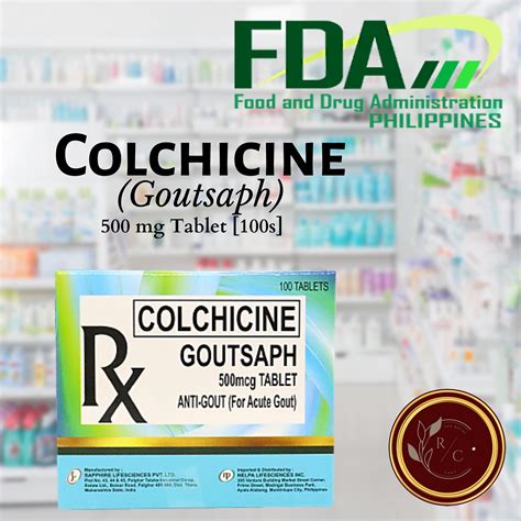 Colchicine (Goutsaph) 500mcg Tablet 100's | Lazada PH