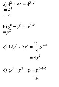 Subtracting Exponents (solutions, examples, videos)