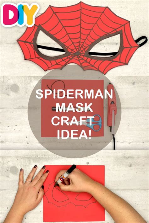 SPIDERMAN MASK Paper Craft IDEA | Fast-n-Easy | DIY Arts & Crafts for Kids | Spiderman mask ...