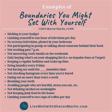 Setting Boundaries with Yourself: An Essential Form of Self-Care - Live Well with Sharon Martin