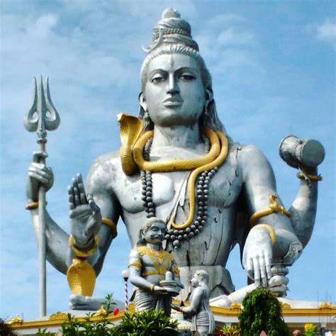 Murdeshawr, shiva temple, with the 2nd largest shiva statue, located in Karnataka, India Shiva ...