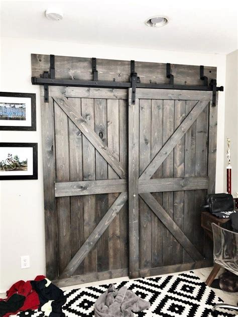 DIY BYPASS CLOSET BARN DOORS FOR $70 EACH USING TONGUE AND GROOVE - Home on Mount Forest | Barn ...