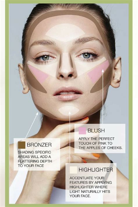 Contouring 101 - This diagram shows where to highlight and contour your ...