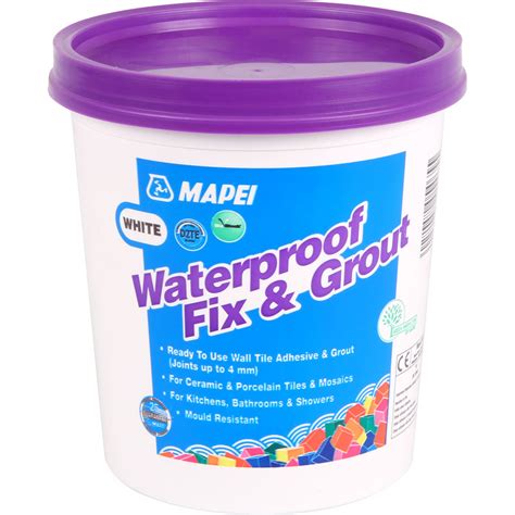 Mapei Waterproof Fix & Grout Tile Adhesive 1.5kg White | Toolstation