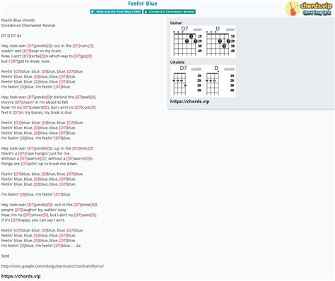 Chord: Feelin' Blue - tab, song lyric, sheet, guitar, ukulele | chords.vip