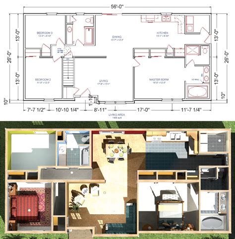 Livingston Modular Ranch Home Plan