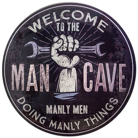 Man Cave Dome Metal Sign (15") | Wall signs, Cool wall decor, Metal signs