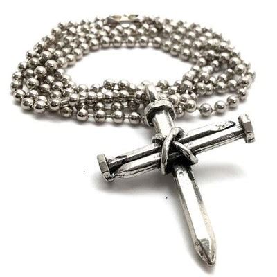 Three Nail Cross, Antique Pewter Pendant Necklace - Christianbook.com