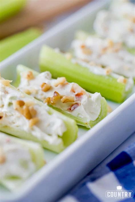 CREAM CHEESE STUFFED CELERY | Recipe in 2021 | Celery recipes, Celery snacks, Food