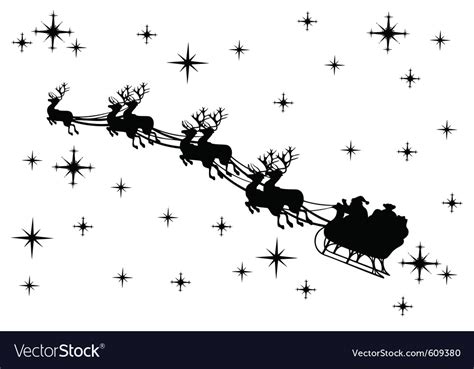 Santa claus silhouette Royalty Free Vector Image